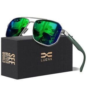 Mens Aviator Sunglasses Polarized Square Lens UV400 Driving Outdoor Accessories